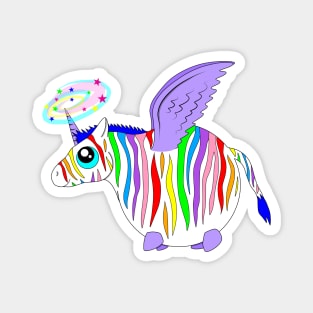 Rainbow zebra-fly Magnet