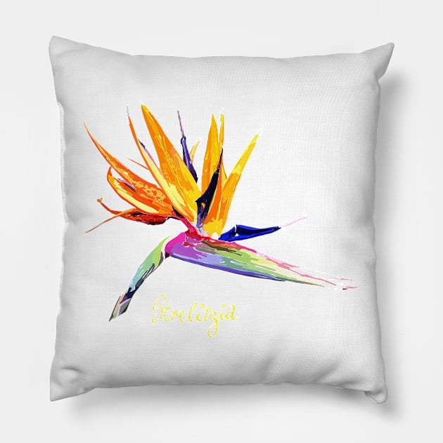 Strelitzia Pillow by michdevilish