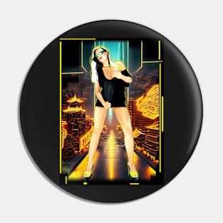 Pinup - yellow neon in asia Pin