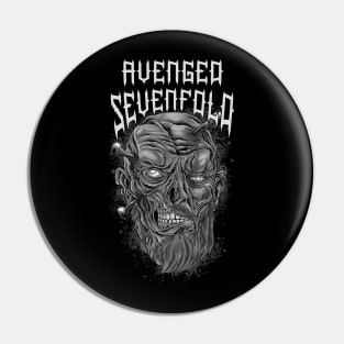 AVENGED ZOMBIE HEAD Pin