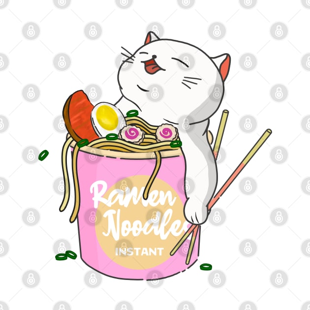 Cat Ramen Noodles by Kimprut