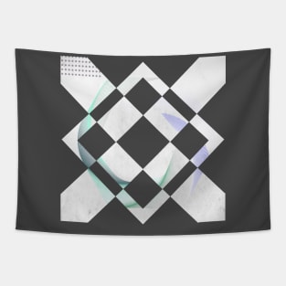 Geometric art abstract gray modern Tapestry