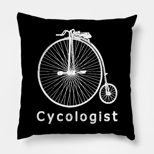 cycologist Funny bicycle shirt Pillow by TATOH