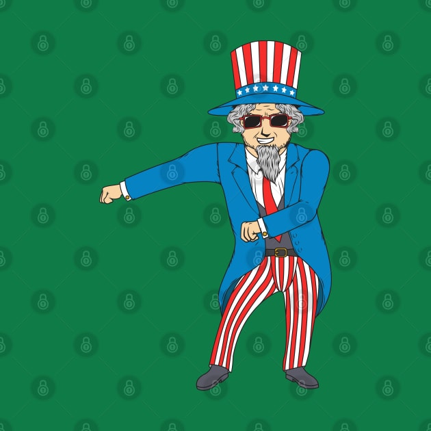 Flossing uncle sam 4th of july desing by LIFUA