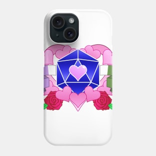 DiceHeart - Genderqueer Banner, Dark Blue Dice Phone Case