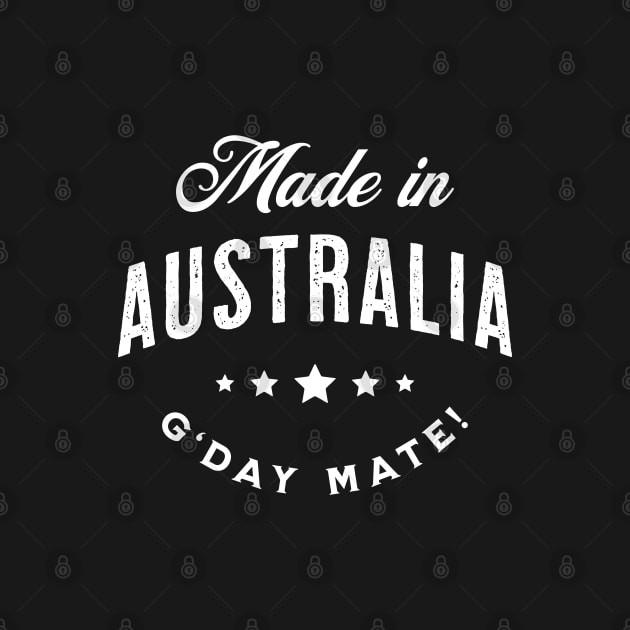 Made In Australia - Vintage Logo Text Design by VicEllisArt