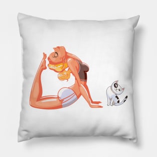 Yoga cat Pillow