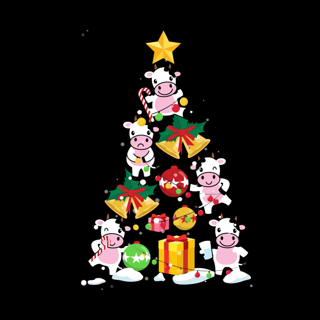 Funny Cow Christmas Tree Sweatshirt Ornament Decor Gift by maximel19722