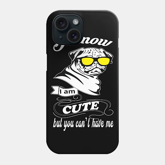 funny pug dog Phone Case by creativeminds