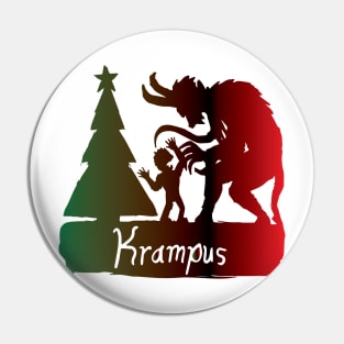 Krampus Green and Red Pin