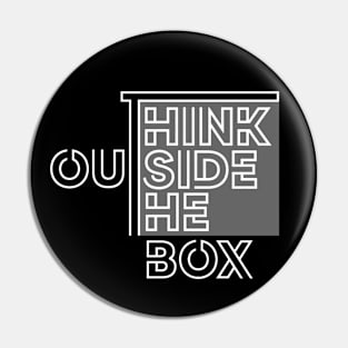 Think Outside the Box - White Pin