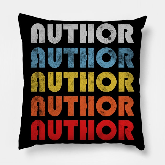 Author gift retro design. Perfect present for mom dad friend him or her Pillow by SerenityByAlex