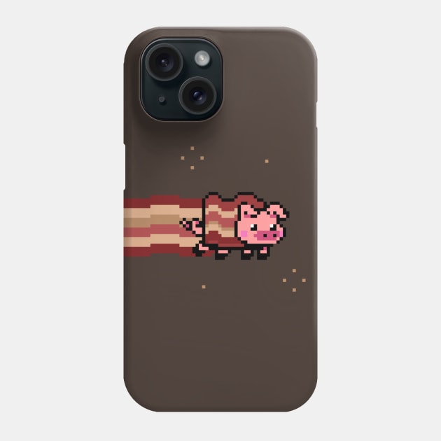 Pig Bacon Pixel Phone Case by vo_maria