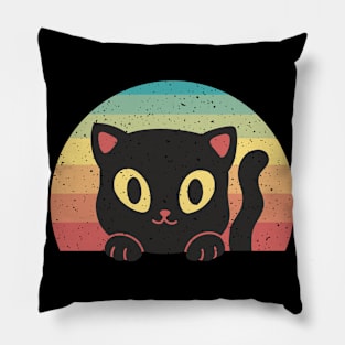 Vintage Sunset Purr Pillow