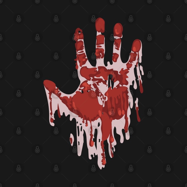 Spooky Blood Hand Halloween by PunnyPoyoShop