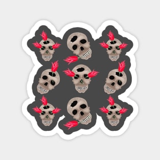 Skulls with flowers Magnet