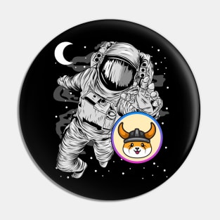 Astronaut Reaching Floki Inu Coin Floki Army To The Moon Crypto Token Cryptocurrency Wallet Birthday Gift For Men Women Kids Pin