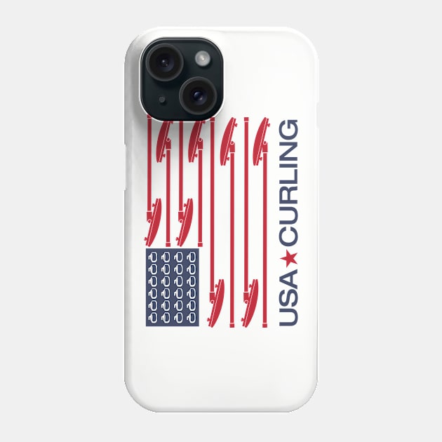 USA CURLING Phone Case by JP