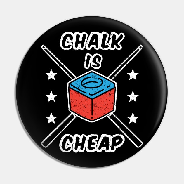 Chalk Is Cheap Pin by maxcode