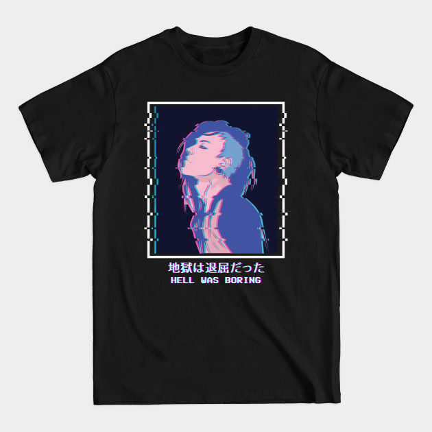 Discover Hell Was Boring Sad Anime Girl Punk Emo Vaporwave - Aesthetic Anime - T-Shirt