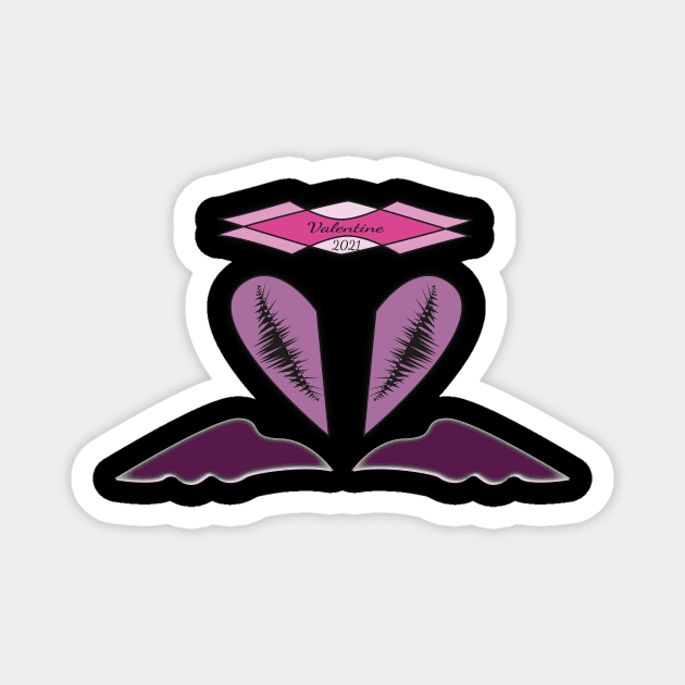 dark valentine 2021 design Magnet by kiplett