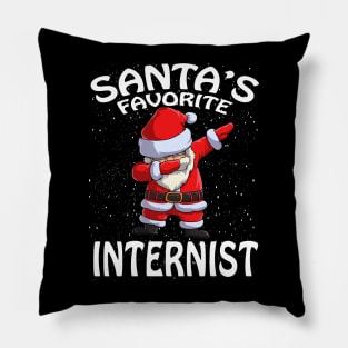 Santas Favorite Internist Christmas Pillow