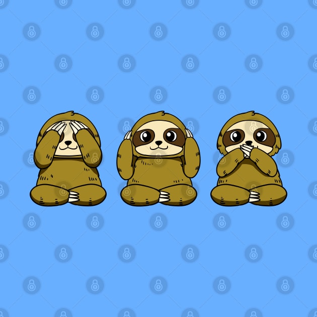 See, Hear, Say No Evil Sloths by WildSloths