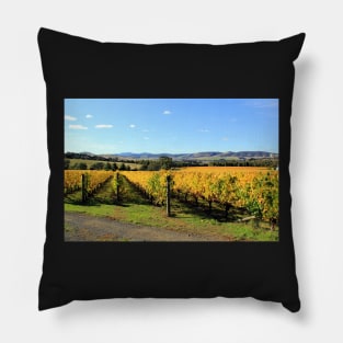 Autumn in the vineyard, Coal River Valley, Tasmania Pillow