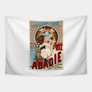 RIZ ABADIE Cigarette Rolling Paper 1898 by H. Gray Art Nouveau Advert Tapestry