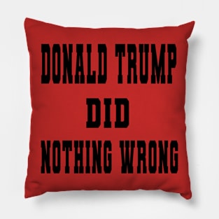 DONALD TRUMP DID NOTHING WRONG Pillow