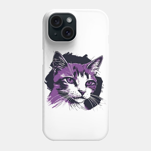 Stylish Cat Portrait Phone Case by LetsGetInspired