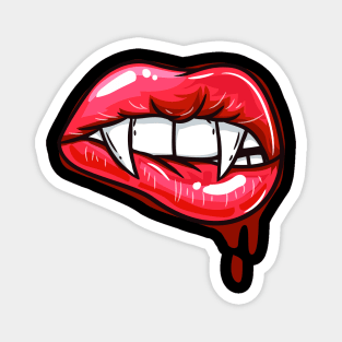 Spooky Bloody Vampire Fangs - Scary Halloween Gift Magnet