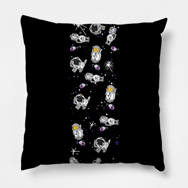 Who Needs Space Astronaut Animals Pillow by ellenhenryart