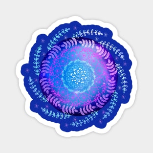 Winter Nature Mandala Magnet