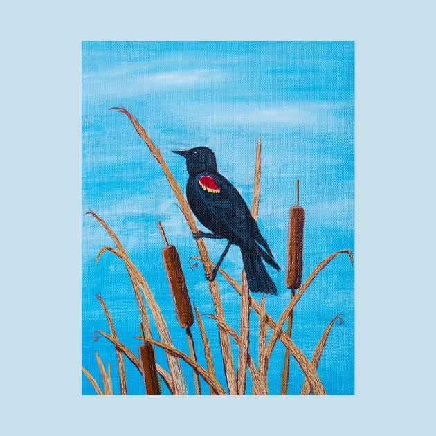 Red Winged Blackbird at the Pond by Matt Starr Fine Art