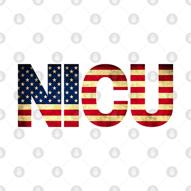 American NICU Nurse USA Flag, Neonatal Department, ICU Nursing Student by yourfavoriteshop