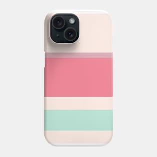 A gorgeous hybrid of Pale Chestnut, Powder Blue, Very Light Pink and Light Coral stripes. Phone Case