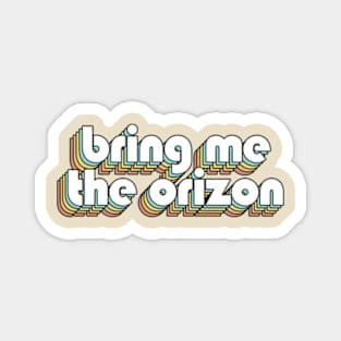 Bring Me the Horizon - Retro Rainbow Typography Faded Style Magnet