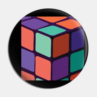 Rubik's cube 80s Pin