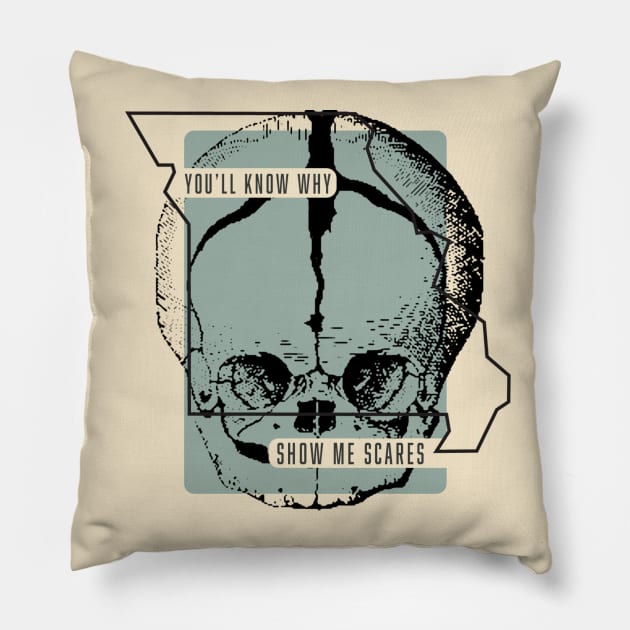 You'll Know Why Skull Pillow by Show Me Scares Podcast