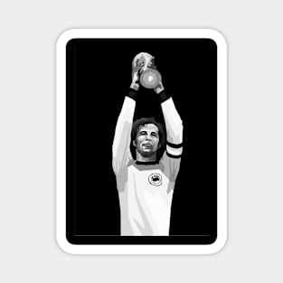 Franz Beckenbauer Legendary Football Black And White Magnet