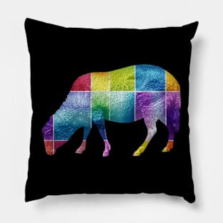 Modern geometric rainbow sheep Pillow