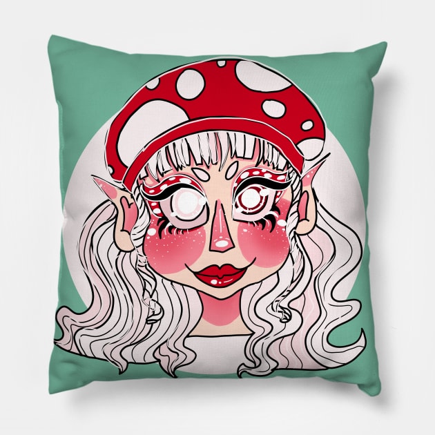 Mushroom Head Pillow by zootychan