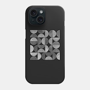 Black and gray mid century modern pattern Phone Case