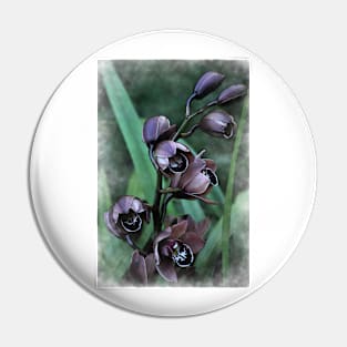 Soft Orchid Blooms Pin