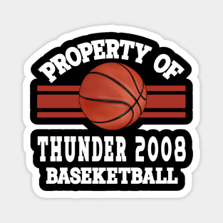 Proud Name Thunder Graphic Property Vintage Basketball Magnet