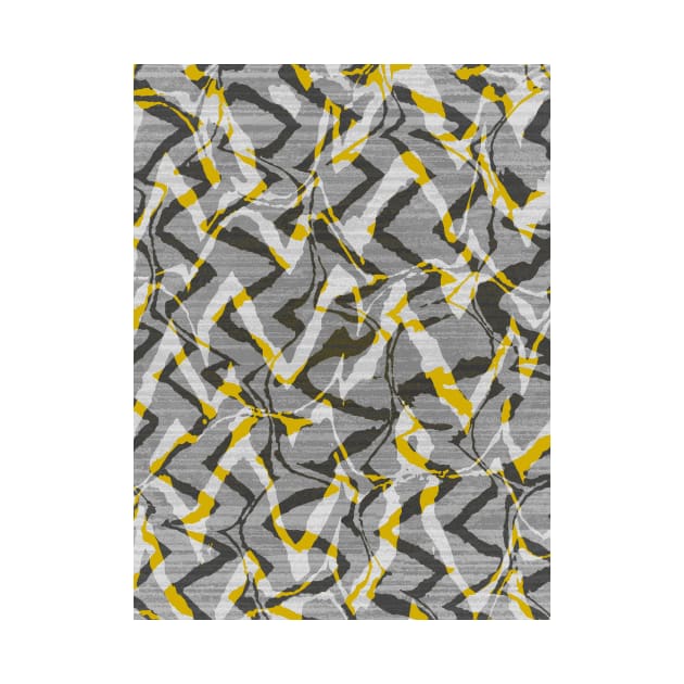 Abstract zebra yellow by Remotextiles
