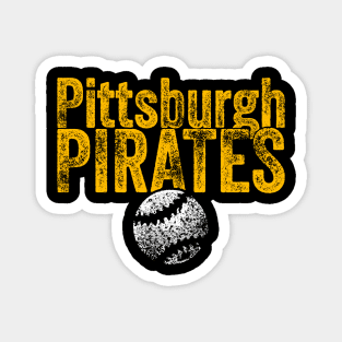 PIRATES Baseball Weathered Magnet