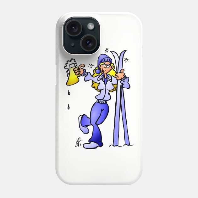 Après-ski girl Phone Case by Cardvibes