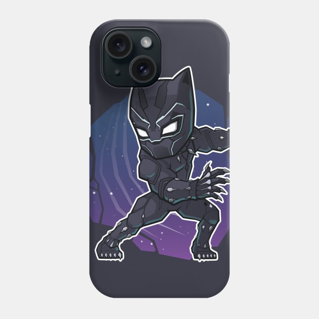 Black Panther Chibi Phone Case by Xar623